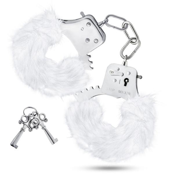 Temptasia Plush Fur Cuffs White Handcuffs