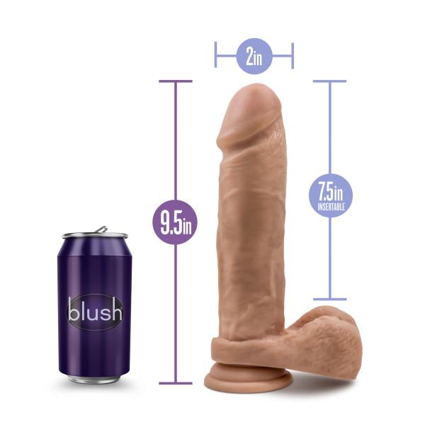 Au Naturel 9.5 Inches Dildo With Suction Mocha Tan