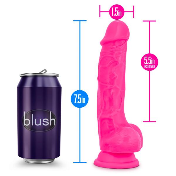 Neo Elite 7.5 Inches Dual Density Cock With Balls Pink