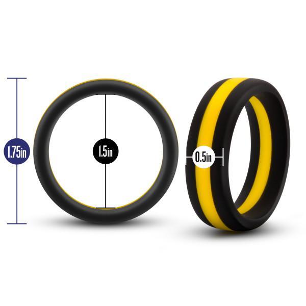 Performance Silicone Go Pro Cock Ring Black Gold