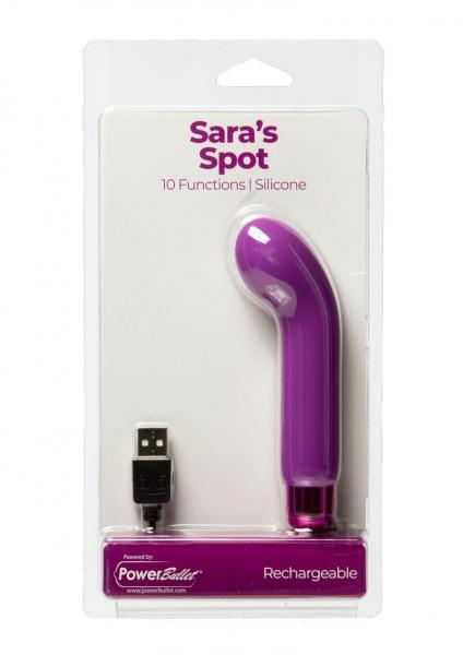 Powerbullet Saras Spot 4in 10 Function Bullet Purple