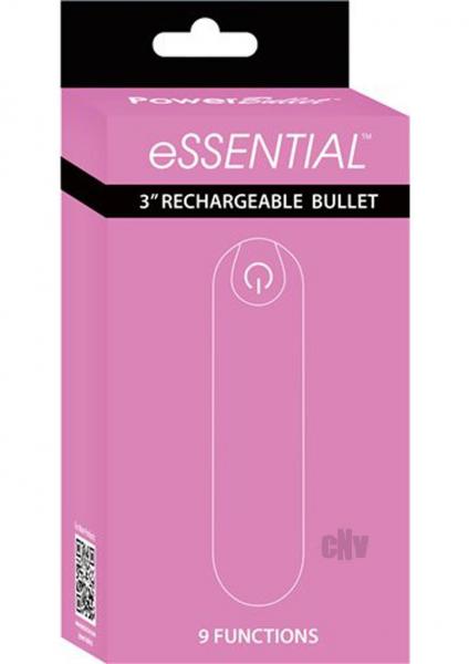 Essential Power Bullet Vibrator 3 Inches Pink