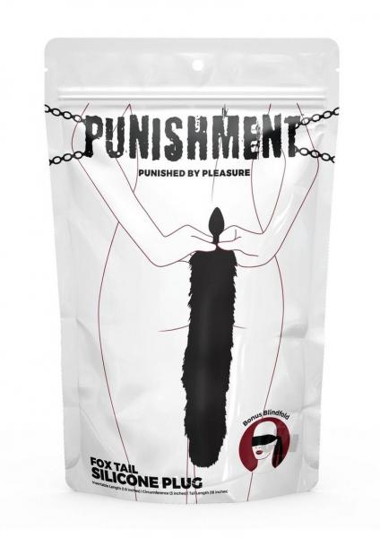 Punishment Fox Tail Butt Plug Black