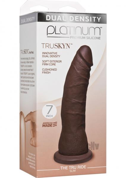 Truskyn Tru Ride Slim 7 Inches Chocolate Brown Dildo