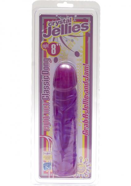 Crystal Jellies Classic Dong 8in Purple