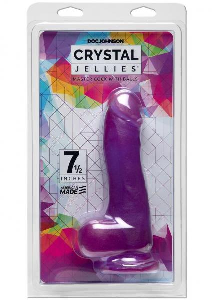 Crystal Jellies Master Cock 7.5 Purple