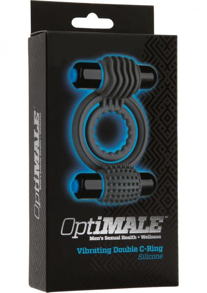 Optimale Silicone Vibrating Double C Ring Slate