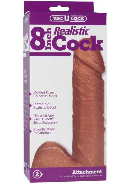 Vac U Lock 8" Realistic Cock Tan