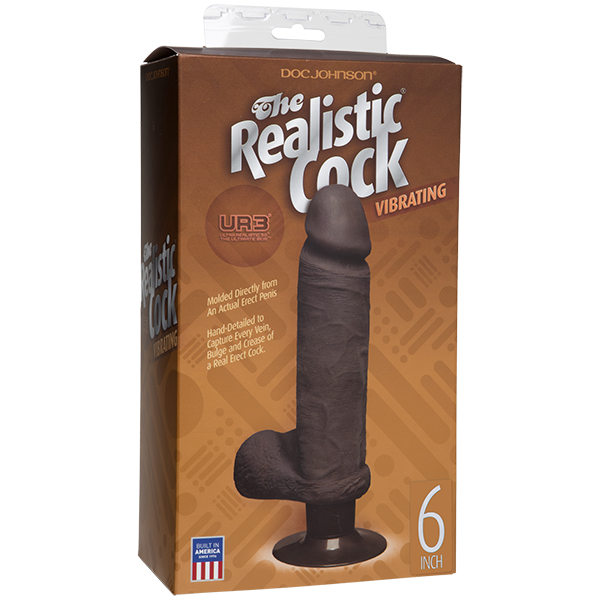The Vibro Realistic Cock Ur3 Vibrator 6 Inch Brown