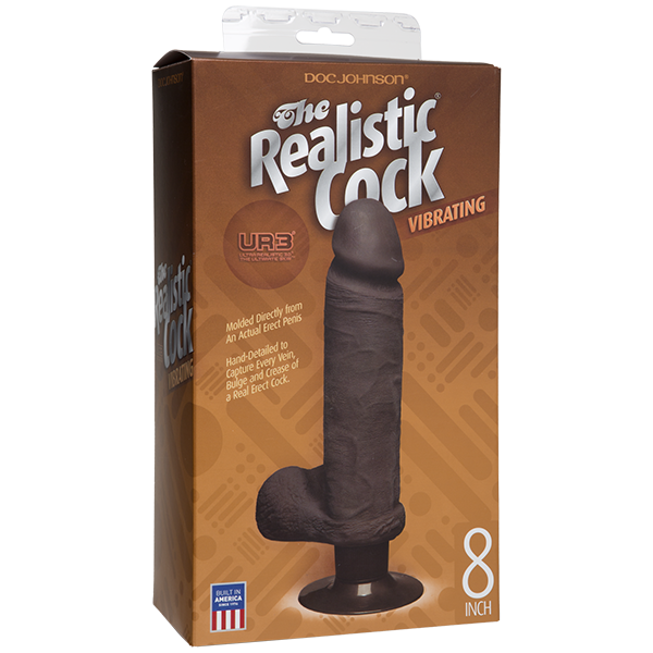 The Vibro Realistic Cock Ur3 Vibrator 8 Inch Brown