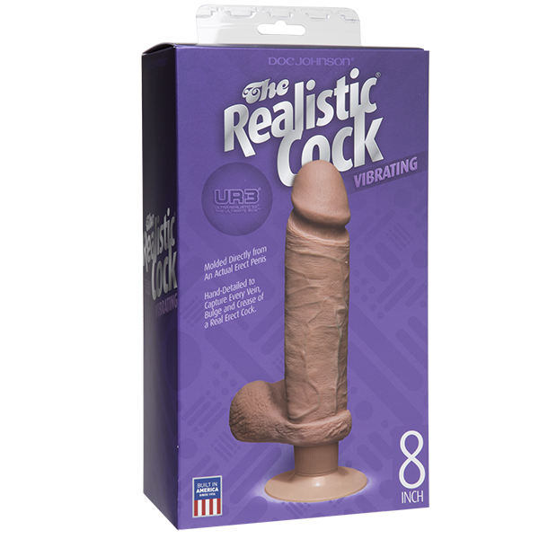The Vibro Realistic Cock Ur3 Vibrator 8 Inch Tan