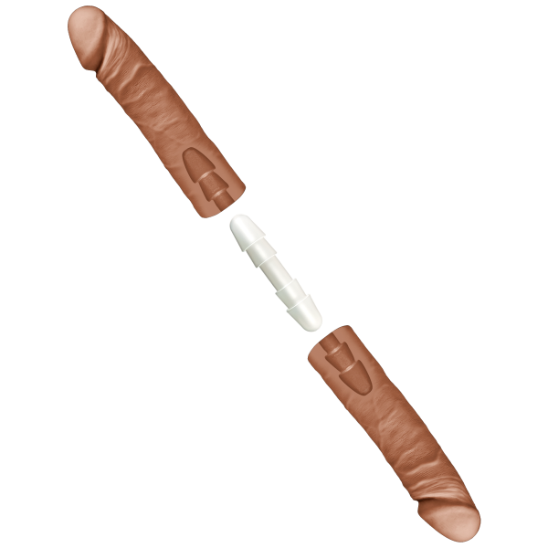The Double D 16 Inches Caramel Ultraskyn Tan Dildo