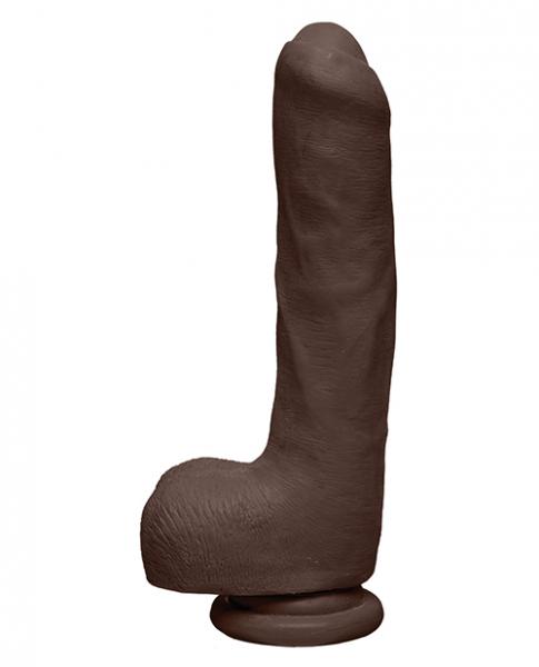 The D 9 Inches Uncut D Dildo With Balls Black