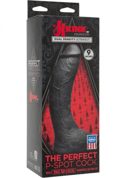 Kink The Perfect P Spot Cock 9 Inches Black Dildo