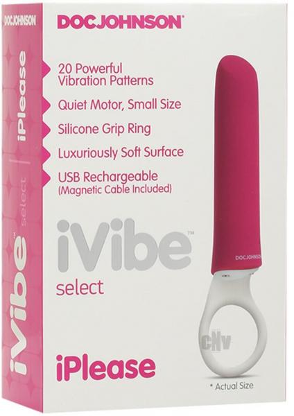 I Vibe Select I Please Silicone Grip Ring Pink White Vibrator