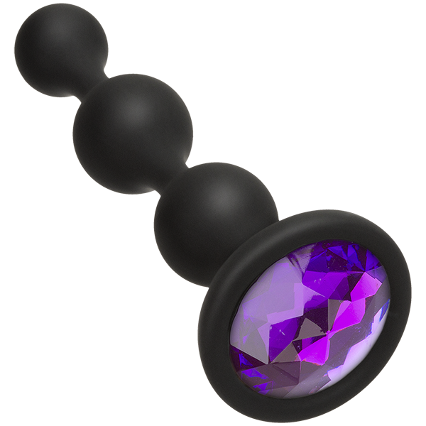 Booty Bling Jeweled Anal Beads Purple