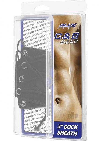 C & Ball Gear Cock Sheath 3 Inches Black