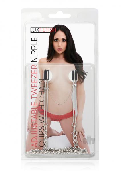 Lux F Adjust Tweezer Nipple Clip W/Chain