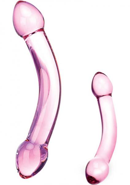 Glas Double Trouble Glass Dildo Purple