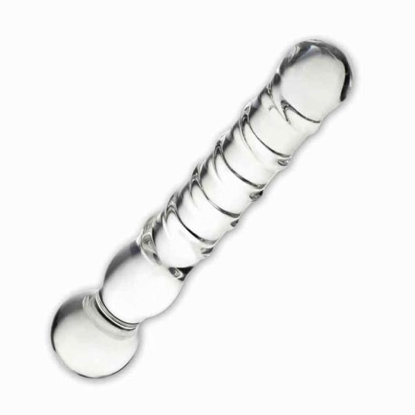 Joystick Glass Dildo Wand Anal & G Spot Clear