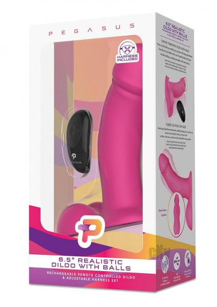 Pegasus Realistic Dildo With Balls Pink