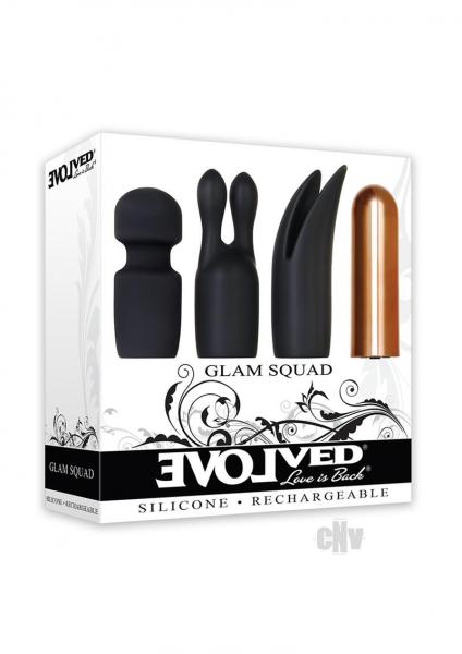 Glam Squad 3 Sleeves One Bullet Vibrator Black