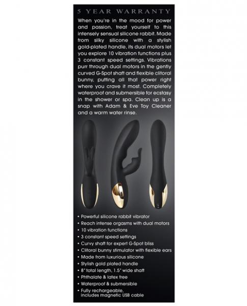 The Midnight Rabbit Vibrator Black