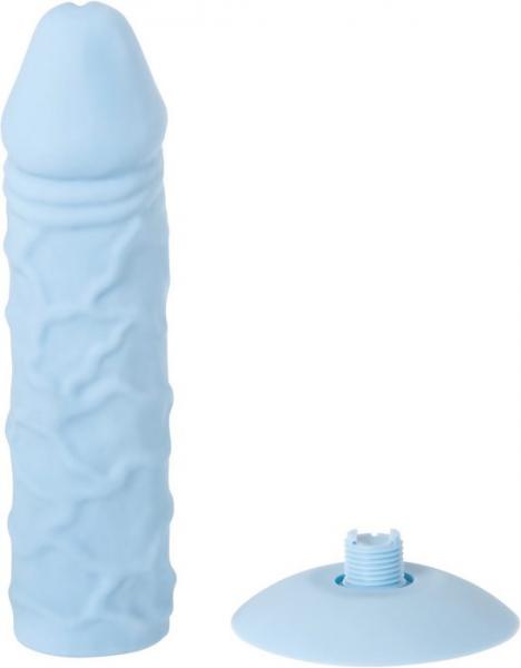 Silicone Strap On Dildo System Blue O/S