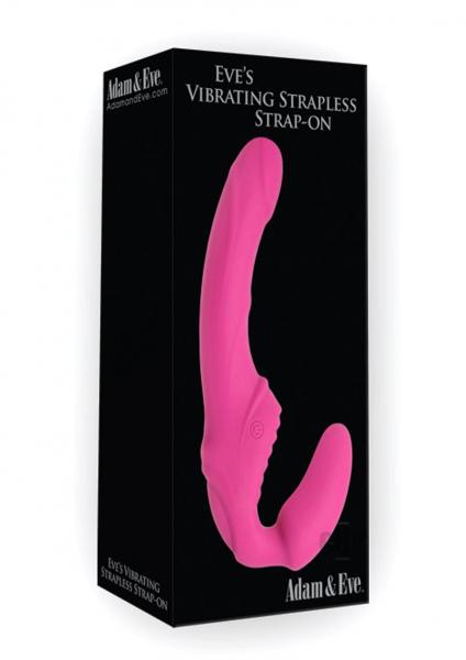 Eve's Vibrating Strapless Strap On Pink