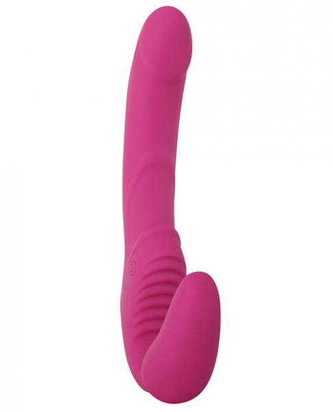 Eve's Vibrating Strapless Strap On Pink