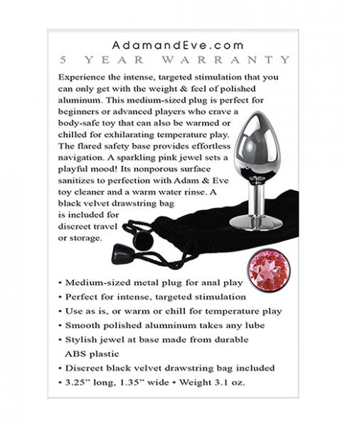 Pink Gem Anal Plug Medium