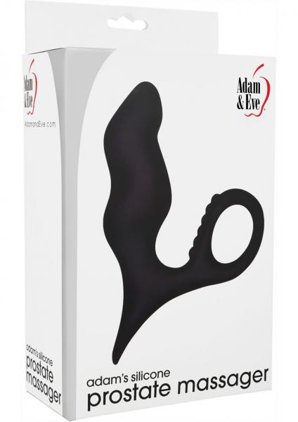 Adam's Silicone Prostate Massager Waterproof Black