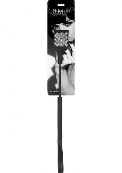 Sex And Mischief Studded Square Crop Black