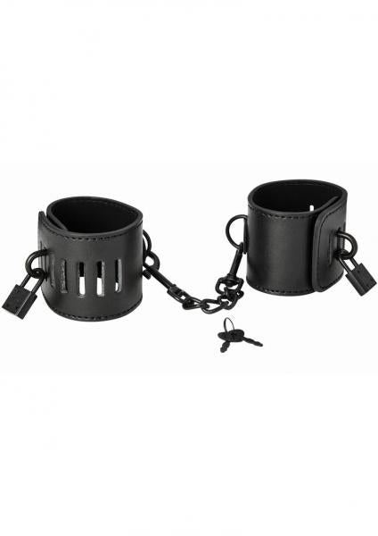Sex & Mischief Shadow Locking Cuffs Black