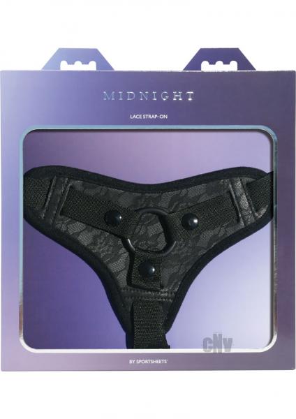 Midnight Lace Strap On Harness Black O/S