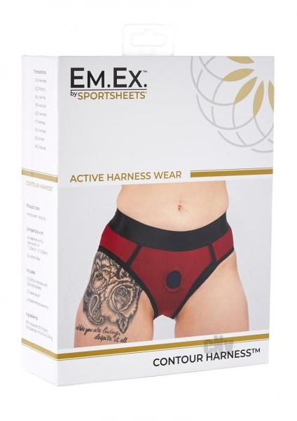 Sportsheets Em Ex Contour Harness 3 X Red Blue