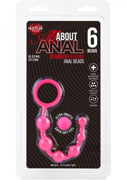 Hustler Anal Beads 6 Balls Pink Silicone