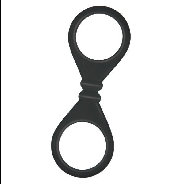 The Nines S Cuffs Black Silicone Handcuffs