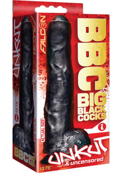 Falcon Unkut Big Black Cock Realistic Dildo