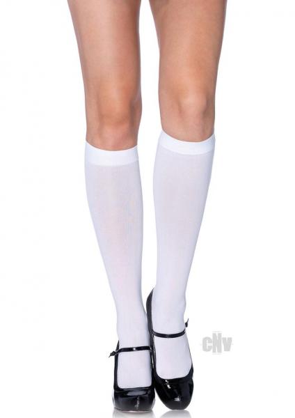 Nylon Knee High Os White