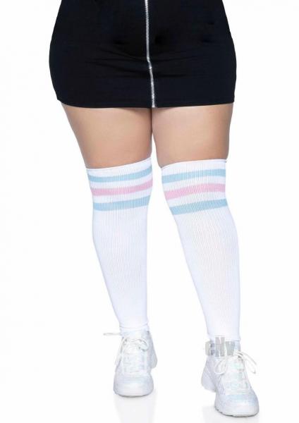 Over The Knee Athl Socks 1x/2x Pnk/Blu