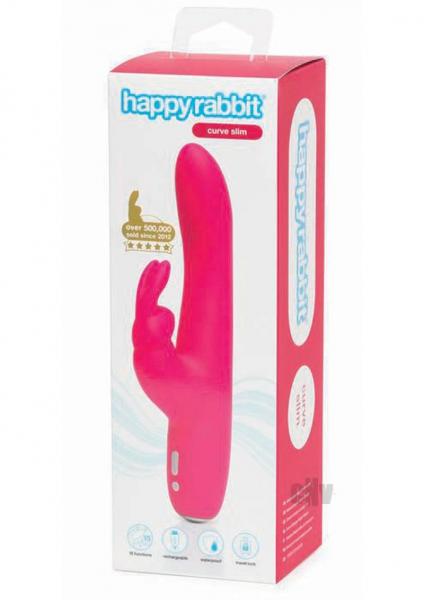 Happy Rabbit Slimline Curve Rechargeable Vibrator Pink
