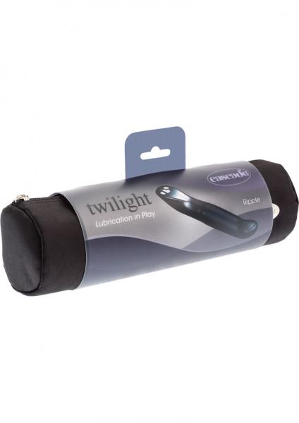 Cascade Twilight Ripple Self Lubricating Silicone Vibe Black