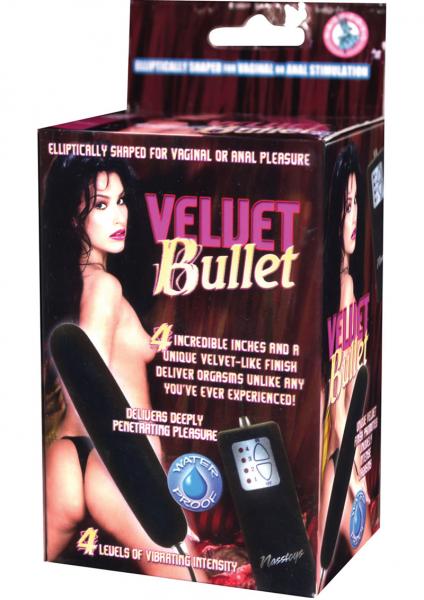 Velvet Bullet Vibrator Waterproof 4 Inch Black