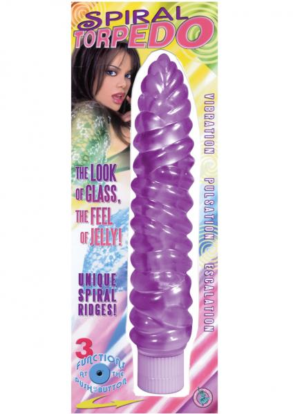 Spiral Torpedo Vibrator 7.5 Inch Purple