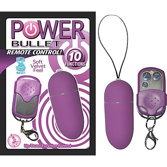 Power Bullet Vibrator With Remote Control Purple