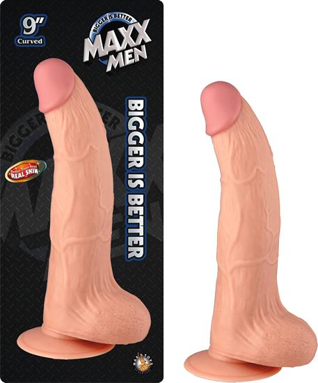 Maxx Men Curved Dong 9 Inches Flesh