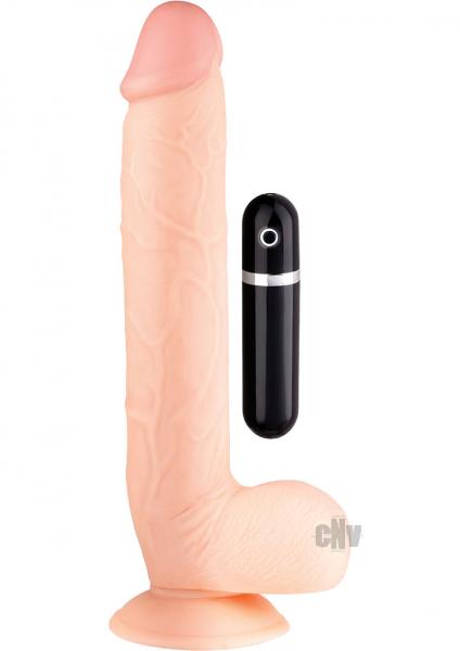 Maxx Men Vibrating 11 Inches Straight Dong Beige
