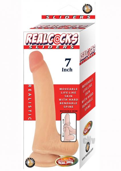 Realcocks Sliders 7 Inches Beige Dildo