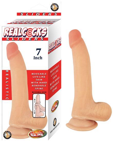 Realcocks Sliders 7 Inches Beige Dildo